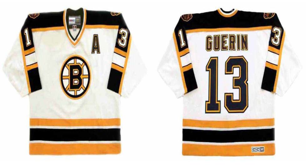2019 Men Boston Bruins #13 Guerin White CCM NHL jerseys->boston bruins->NHL Jersey
